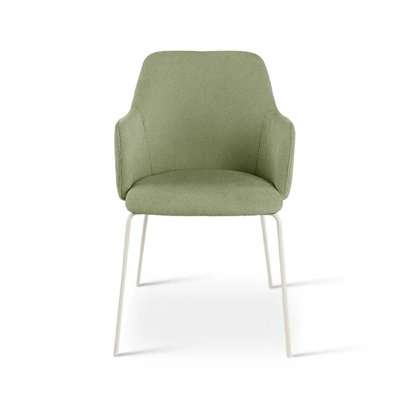 Fauteuil salle à manger Dahlia [Lot de 2] [Tissu effet lin]