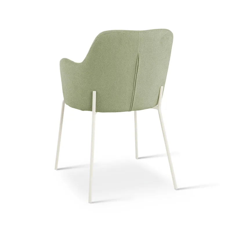 Fauteuil salle à manger Dahlia [Lot de 2] [Tissu effet lin]