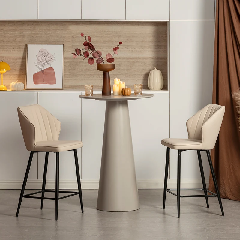 Tabouret De Bar Aleena [Lot de 2] [Simili cuir] [65 cm]