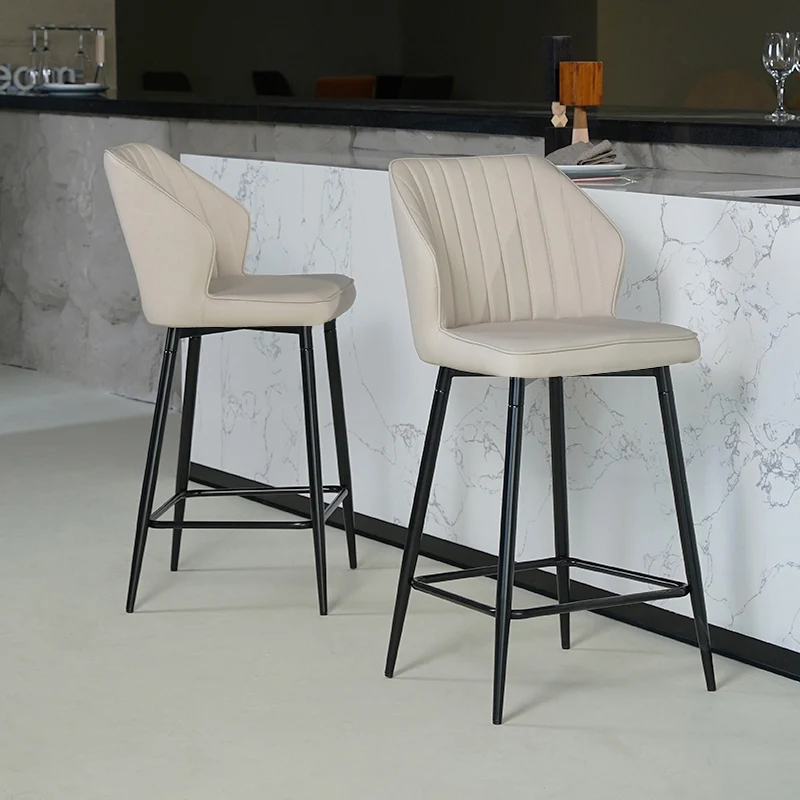 Tabouret De Bar Aleena [Lot de 2] [Simili cuir] [65 cm]