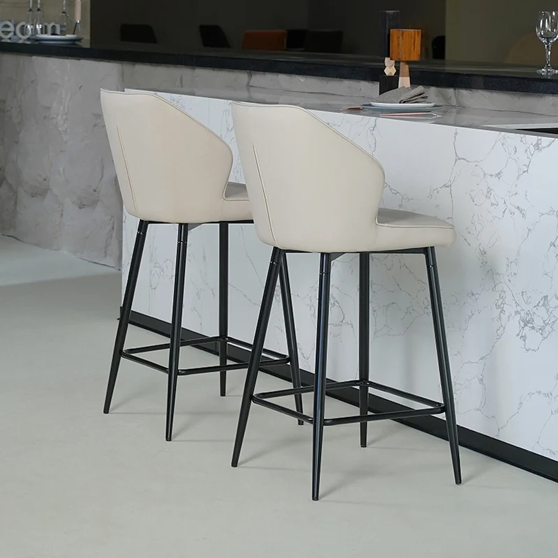Tabouret De Bar Aleena [Lot de 2] [Simili cuir] [65 cm]