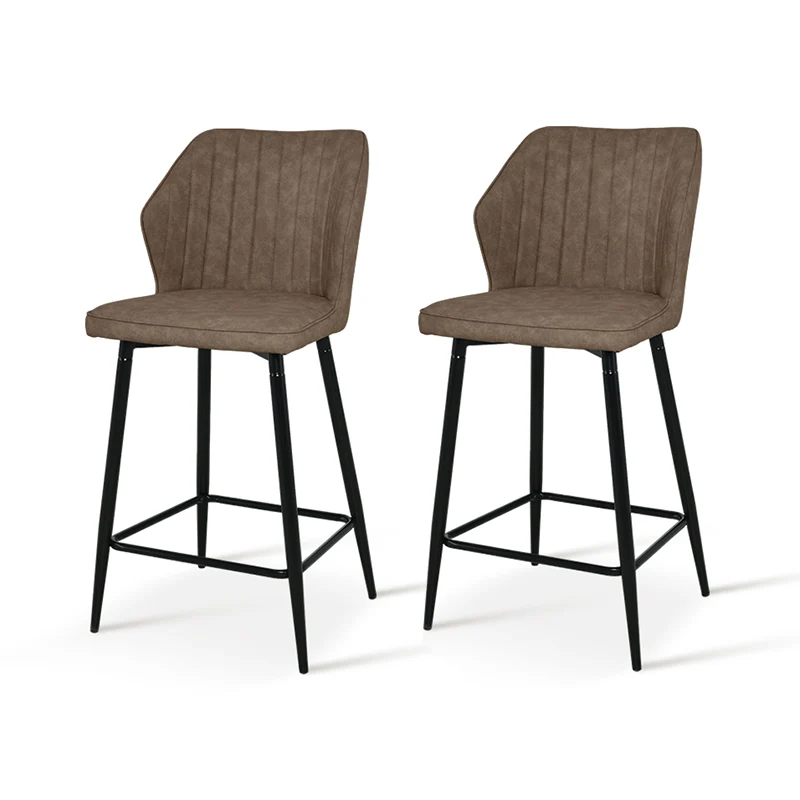 Tabouret De Bar Aleena [Lot de 2] [Simili cuir] [65 cm]