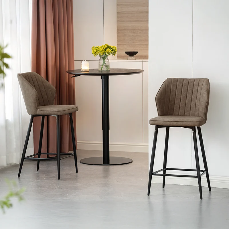 Tabouret De Bar Aleena [Lot de 2] [Simili cuir] [65 cm]
