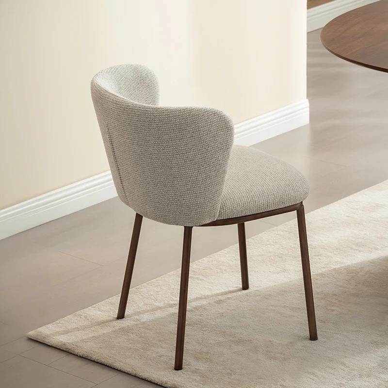 Chaise de Salle à Manger Karin [Lot de 2] [Tissu effet lin]