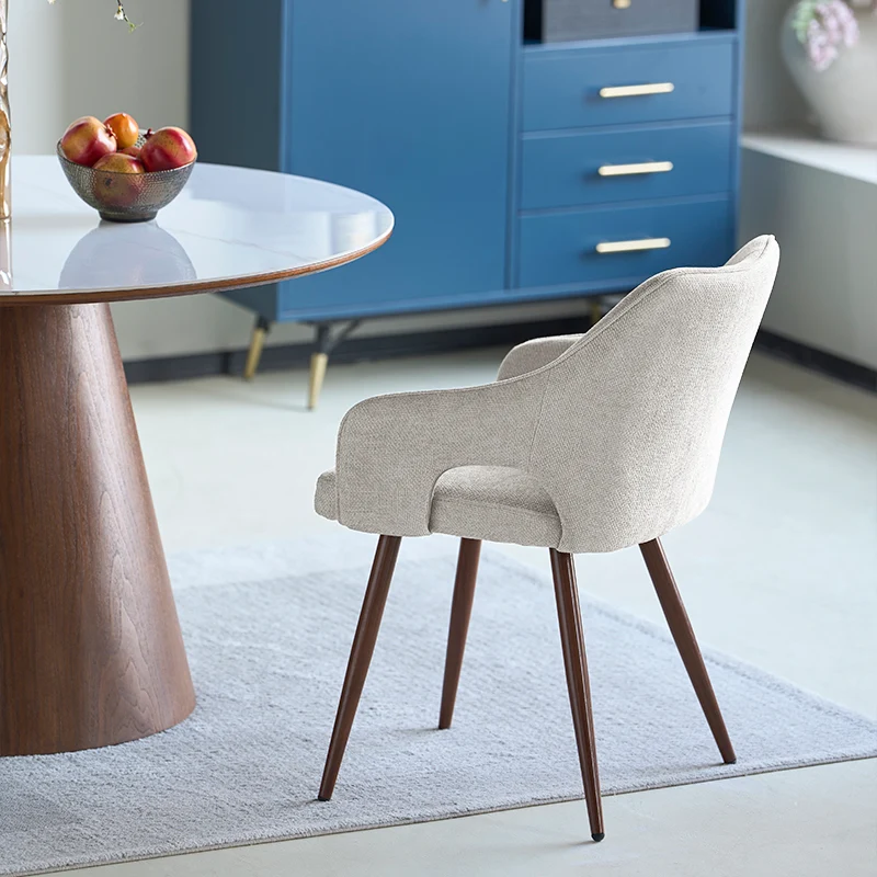 Fauteuil salle à manger Sage [Lot de 2] [Tissu effet lin]