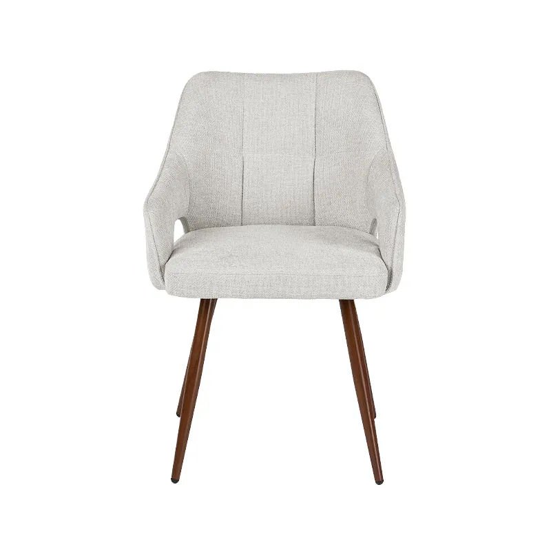 Fauteuil salle à manger Sage [Lot de 2] [Tissu effet lin]
