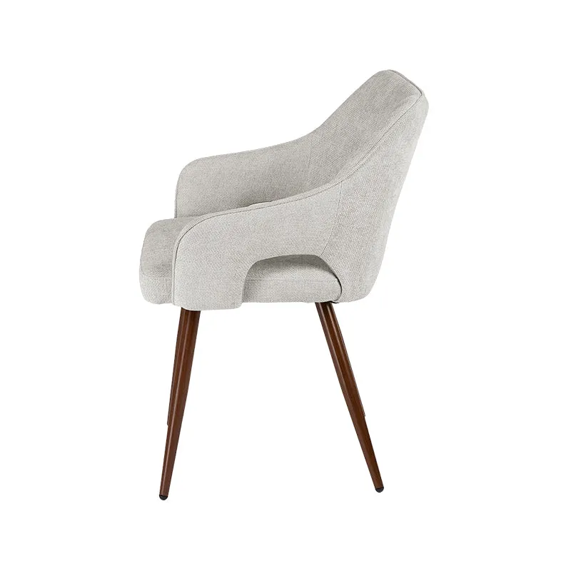 Fauteuil salle à manger Sage [Lot de 2] [Tissu effet lin]