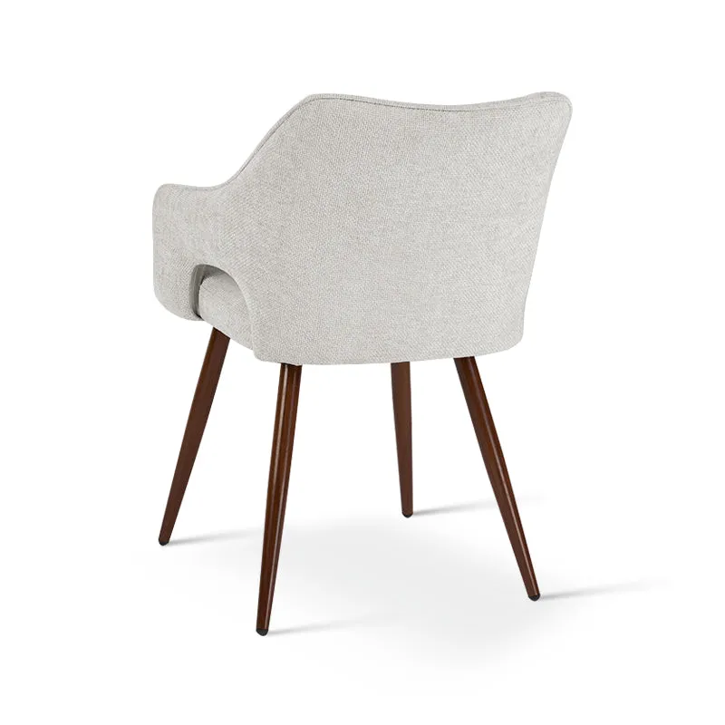Fauteuil salle à manger Sage [Lot de 2] [Tissu effet lin]