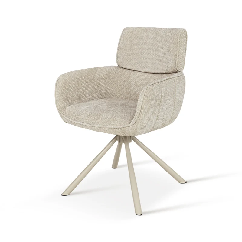 Fauteuil salle à manger pivotantes à 360° Elara [Lot de 2] [Chenille]