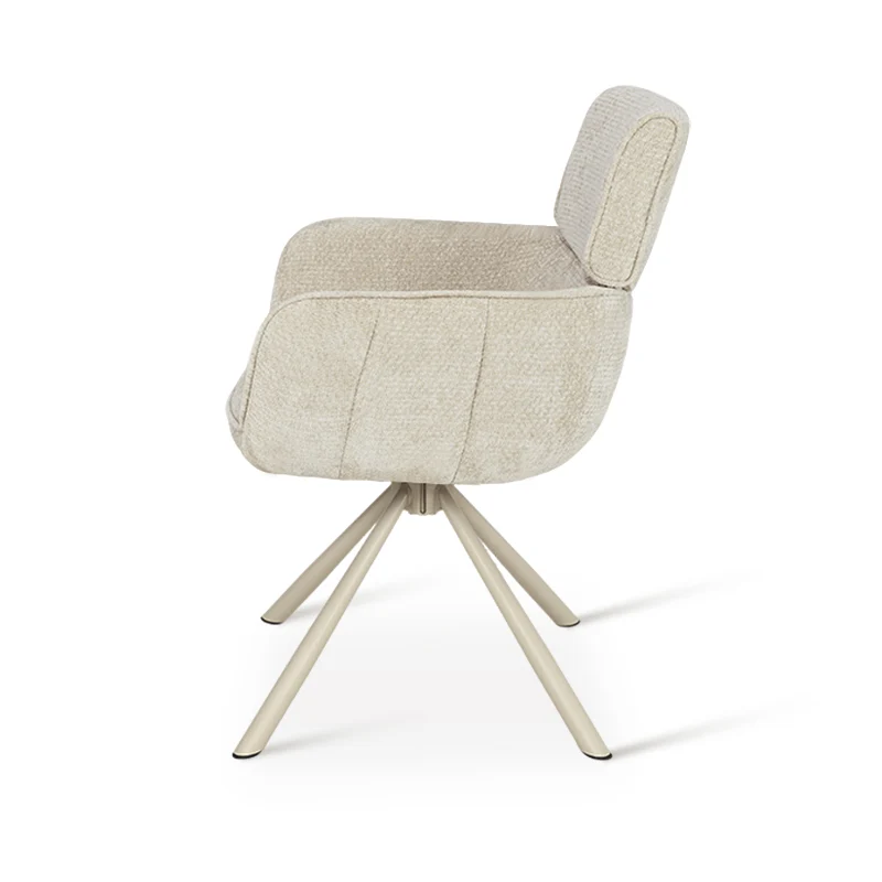 Fauteuil salle à manger pivotantes à 360° Elara [Lot de 2] [Chenille]