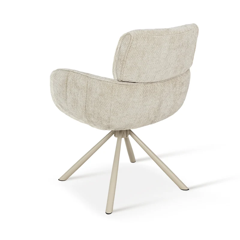 Fauteuil salle à manger pivotantes à 360° Elara [Lot de 2] [Chenille]
