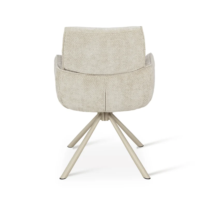 Fauteuil salle à manger pivotantes à 360° Elara [Lot de 2] [Chenille]