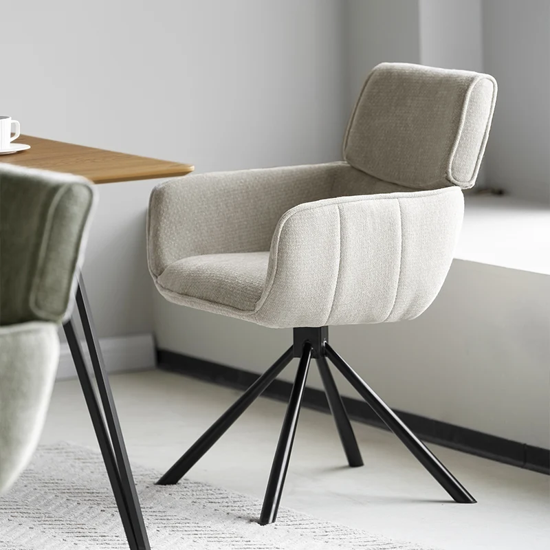 Fauteuil salle à manger pivotantes à 360° Elara [Lot de 2] [Chenille]