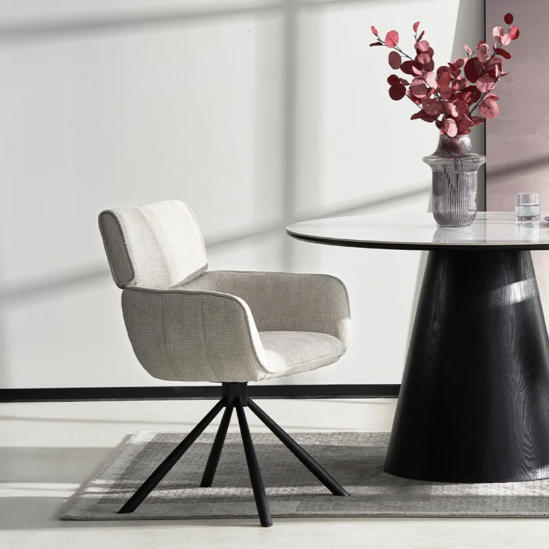 Fauteuil salle à manger pivotantes à 360° Elara [Lot de 2] [Chenille]