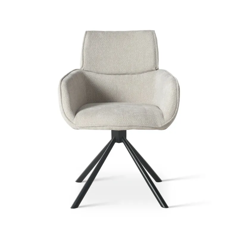 Fauteuil salle à manger pivotantes à 360° Elara [Lot de 2] [Chenille]