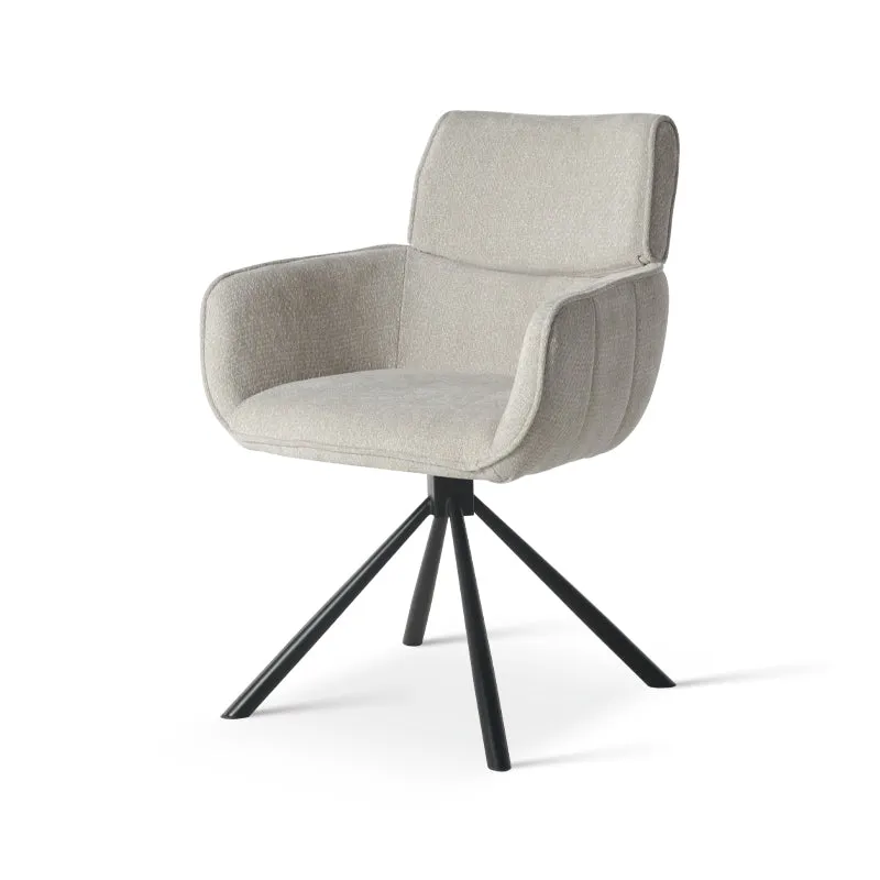 Fauteuil salle à manger pivotantes à 360° Elara [Lot de 2] [Chenille]