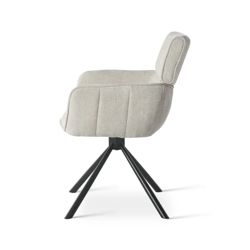 Fauteuil salle à manger pivotantes à 360° Elara [Lot de 2] [Chenille]
