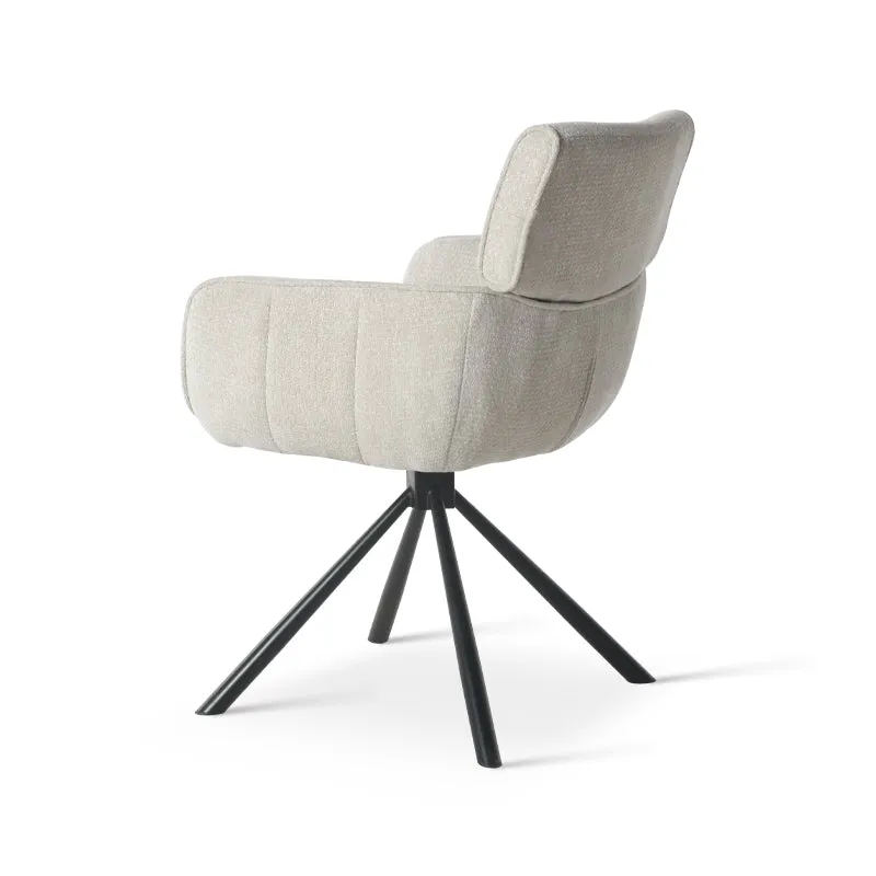 Fauteuil salle à manger pivotantes à 360° Elara [Lot de 2] [Chenille]