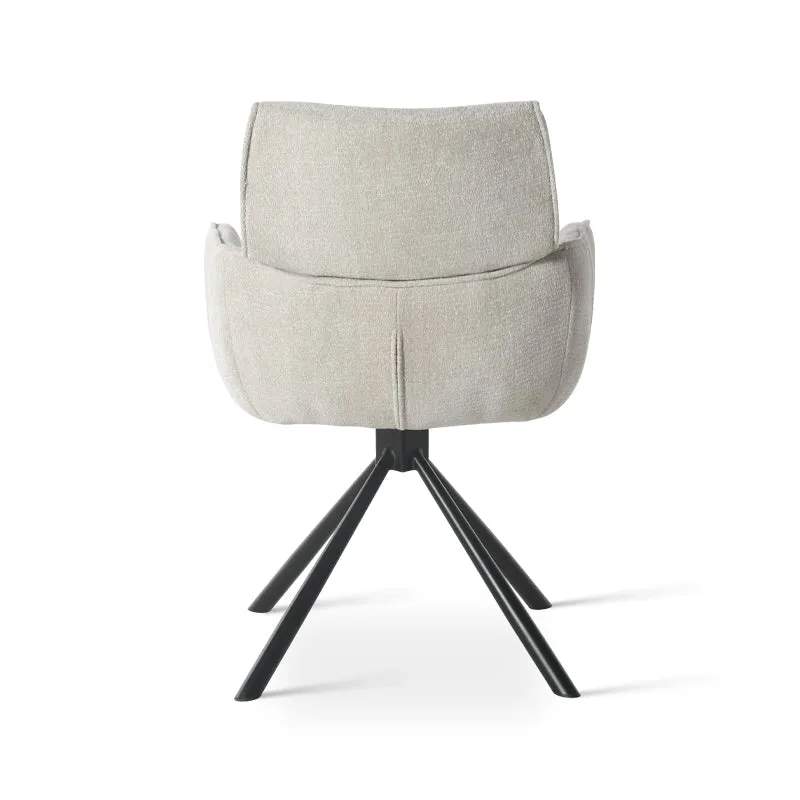 Fauteuil salle à manger pivotantes à 360° Elara [Lot de 2] [Chenille]