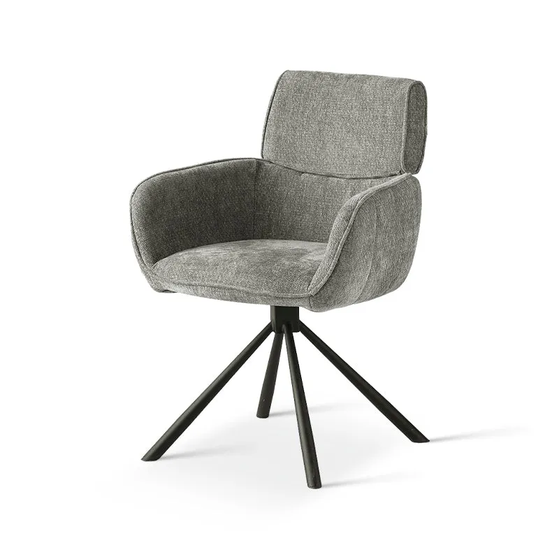 Fauteuil salle à manger pivotantes à 360° Elara [Lot de 2] [Chenille]
