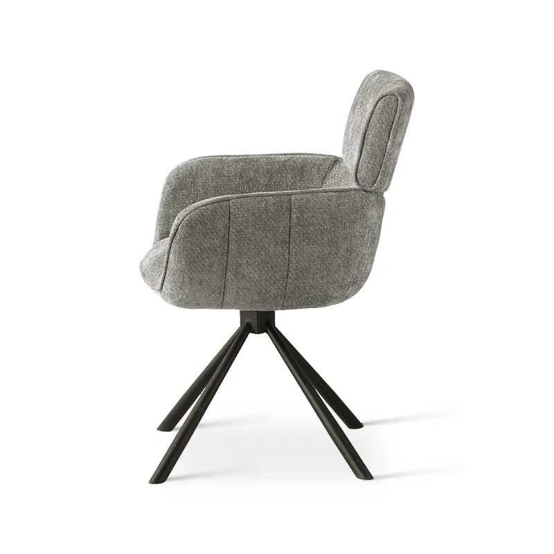 Fauteuil salle à manger pivotantes à 360° Elara [Lot de 2] [Chenille]