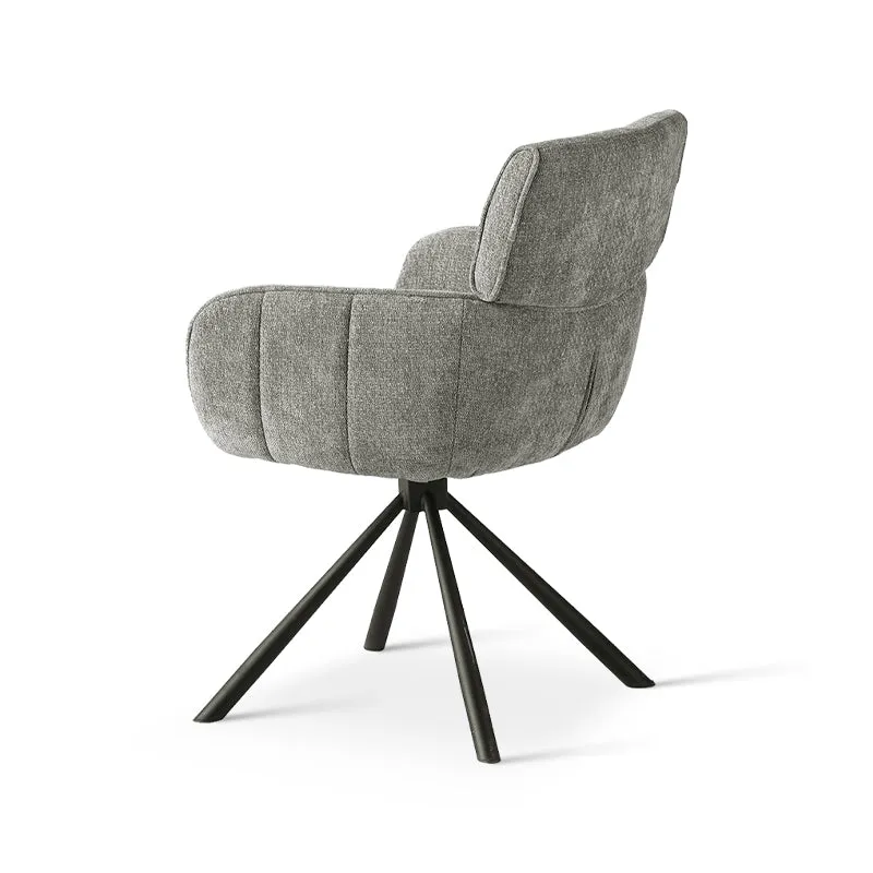 Fauteuil salle à manger pivotantes à 360° Elara [Lot de 2] [Chenille]