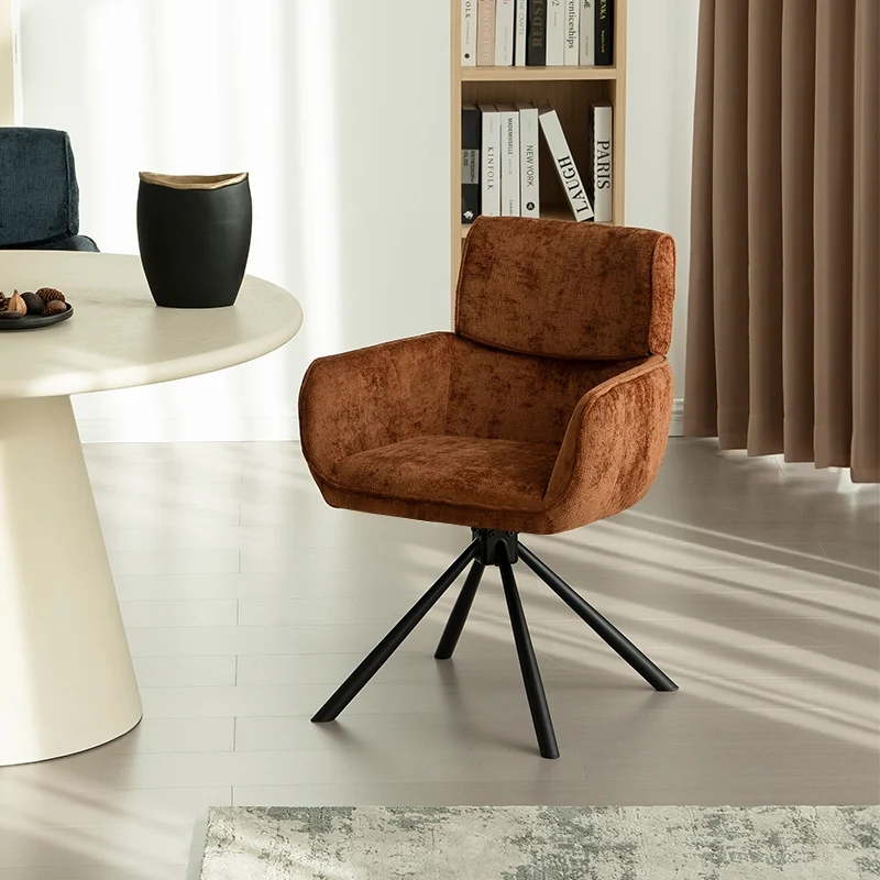Fauteuil salle à manger pivotantes à 360° Elara [Lot de 2] [Chenille]