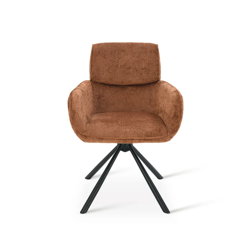 Fauteuil salle à manger pivotantes à 360° Elara [Lot de 2] [Chenille]