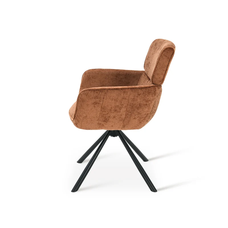 Fauteuil salle à manger pivotantes à 360° Elara [Lot de 2] [Chenille]