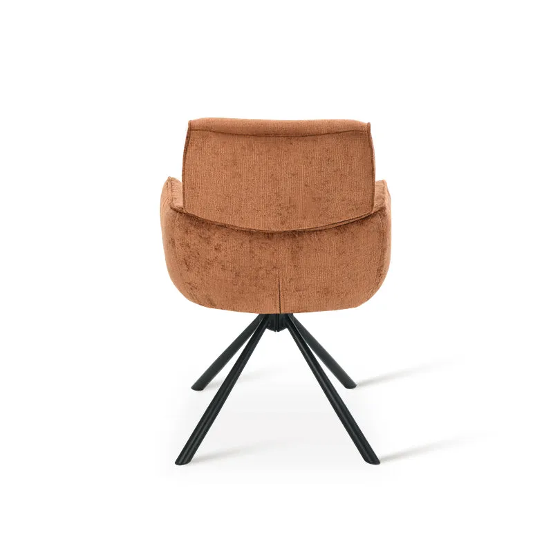 Fauteuil salle à manger pivotantes à 360° Elara [Lot de 2] [Chenille]
