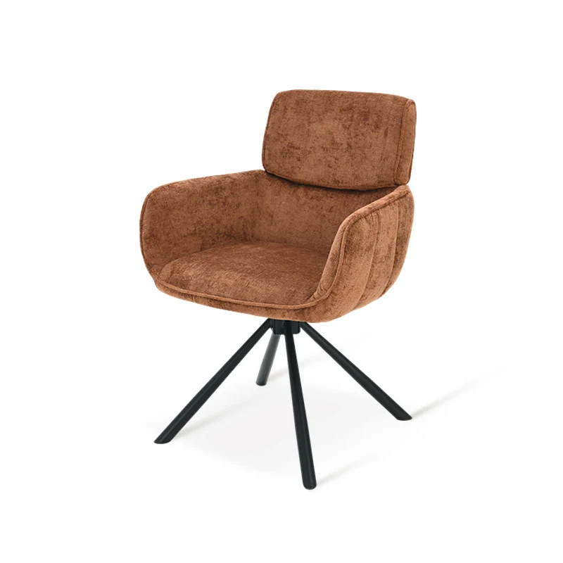 Fauteuil salle à manger pivotantes à 360° Elara [Lot de 2] [Chenille]