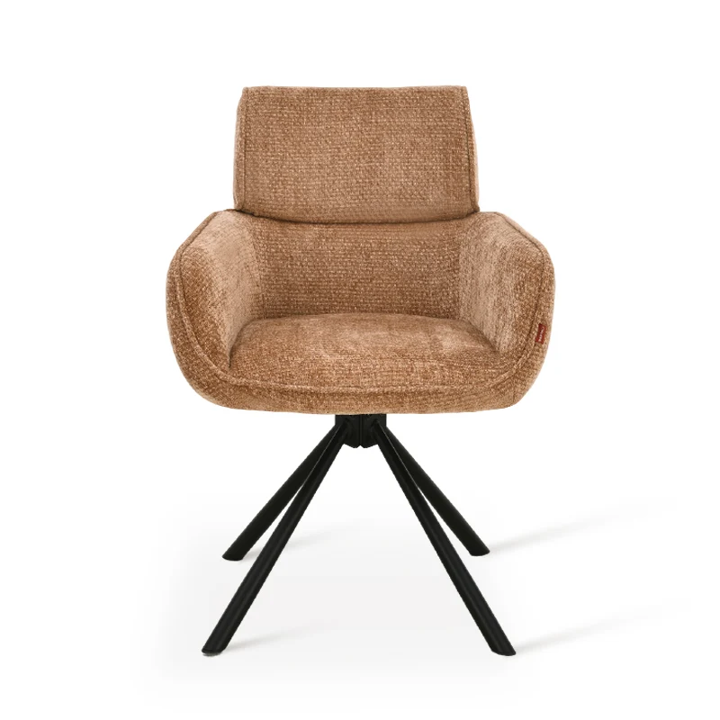 Fauteuil salle à manger pivotantes à 360° Elara [Lot de 2] [Chenille]