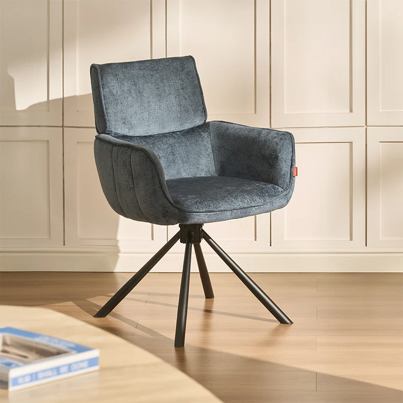 Fauteuil salle à manger pivotantes à 360° Elara [Lot de 2] [Chenille]