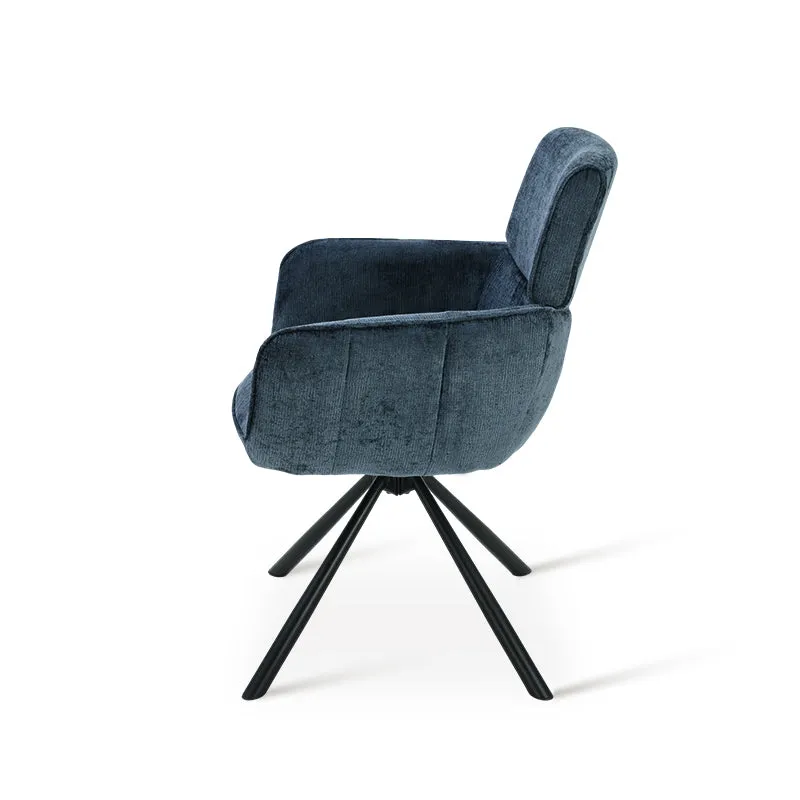 Fauteuil salle à manger pivotantes à 360° Elara [Lot de 2] [Chenille]