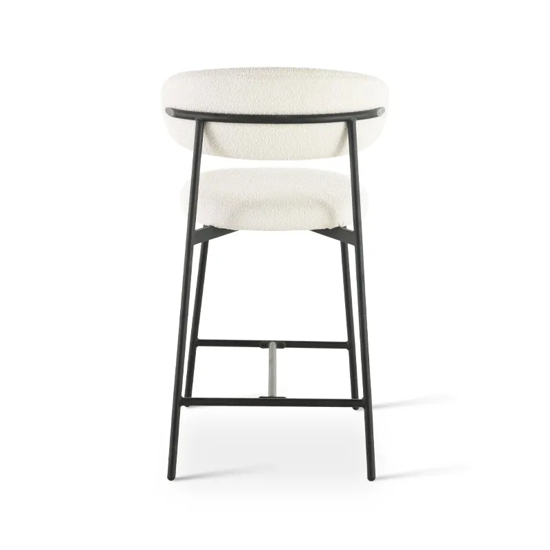 Tabouret de Bar Zahra [Lot de 1] [Tissu Bouclette] [65 cm]