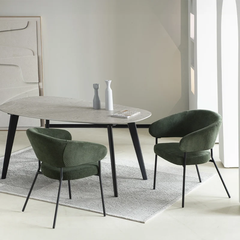Fauteuil salle à manger Eloise [Lot de 1] [Velours & Chenille]