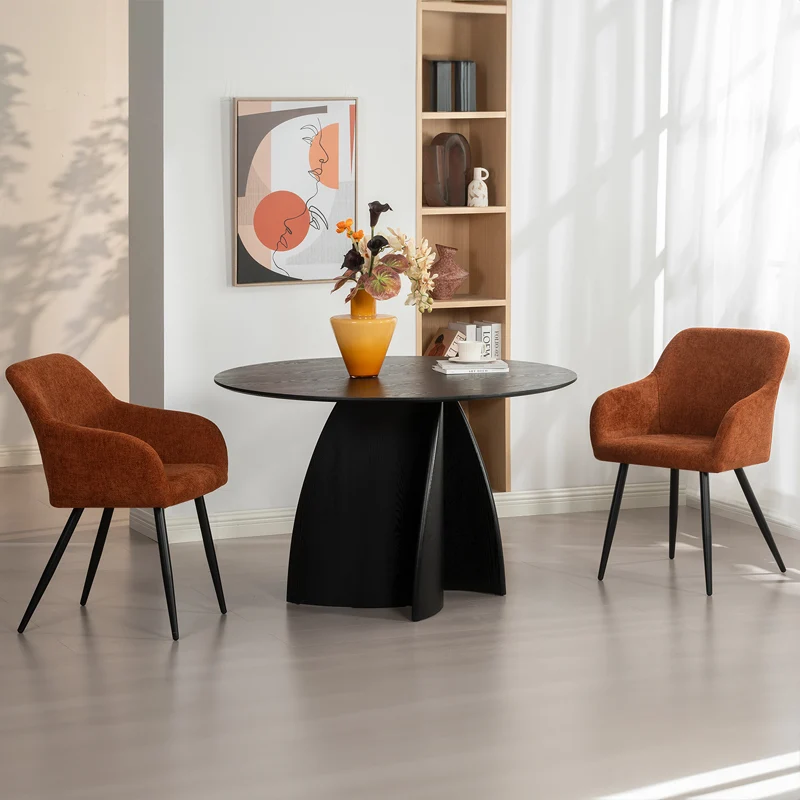 Fauteuil salle à manger Frazer [Lot de 2] [Tissu effet lin]