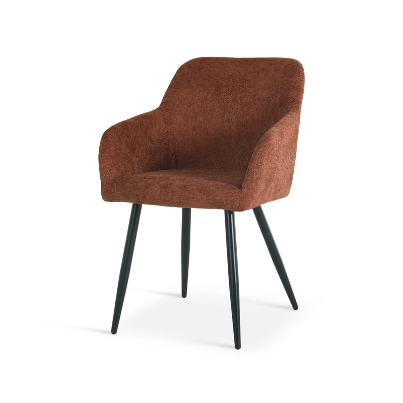 Fauteuil salle à manger Frazer [Lot de 2] [Tissu effet lin]