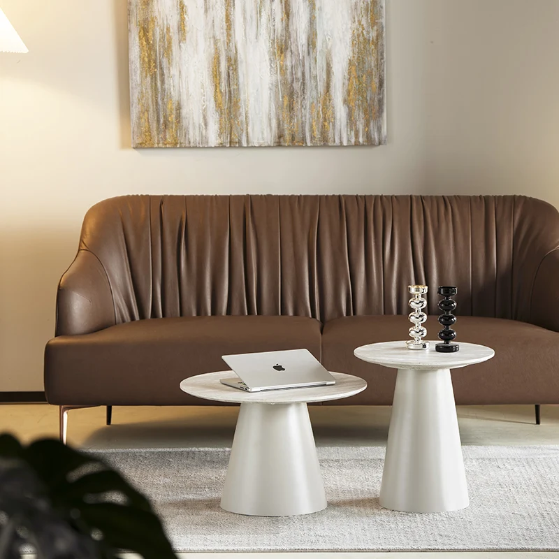 Table d'appoint Tottie Sleek [Travertin] [45 cm]