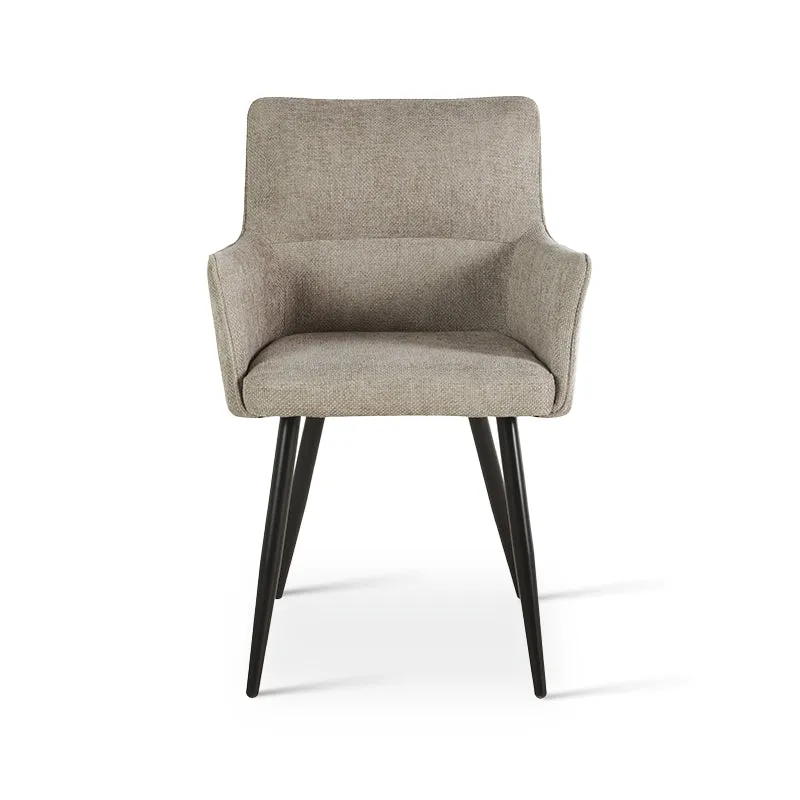 Fauteuil salle à manger Kaya [Lot de 2] [Tissu effet lin]