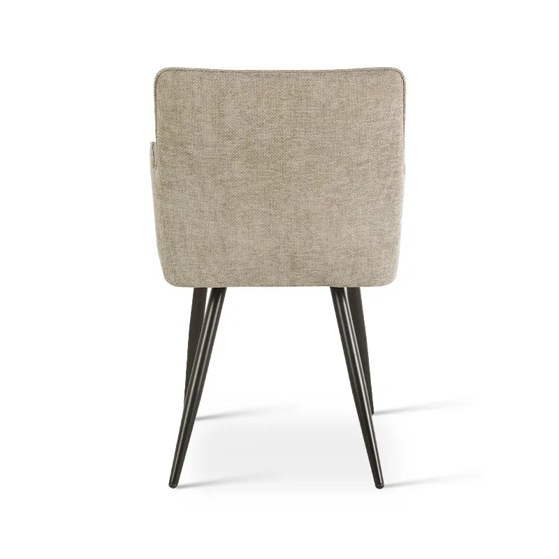 Fauteuil salle à manger Kaya [Lot de 2] [Tissu effet lin]