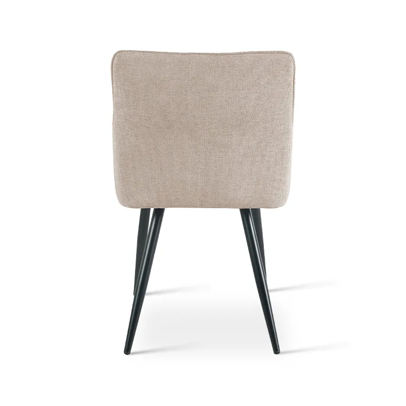 Fauteuil salle à manger Kaya [Lot de 2] [Tissu effet lin]