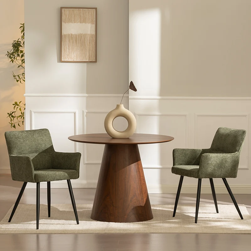 Fauteuil salle à manger Kaya [Lot de 2] [Tissu effet lin]