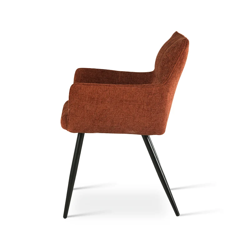 Fauteuil salle à manger Kaya [Lot de 2] [Tissu effet lin]