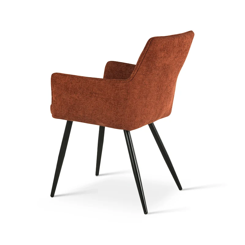 Fauteuil salle à manger Kaya [Lot de 2] [Tissu effet lin]