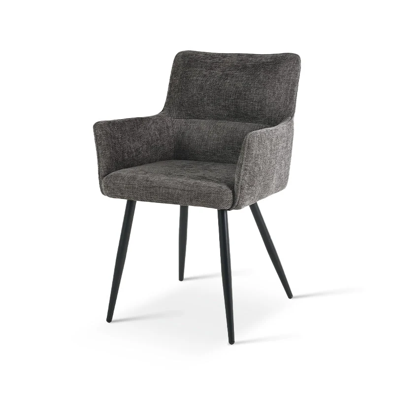Fauteuil salle à manger Kaya [Lot de 2] [Tissu effet lin]