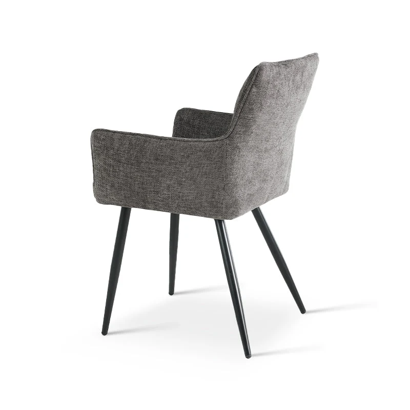 Fauteuil salle à manger Kaya [Lot de 2] [Tissu effet lin]