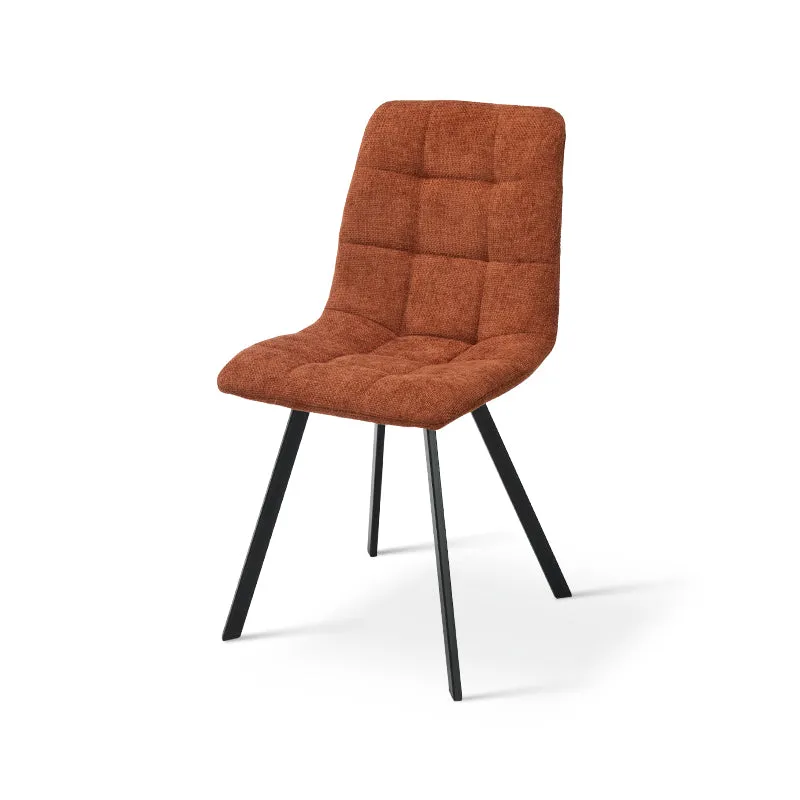 Chaise de salle à manger Aoife Sleek [Lot de 2] [Tissu effet lin]