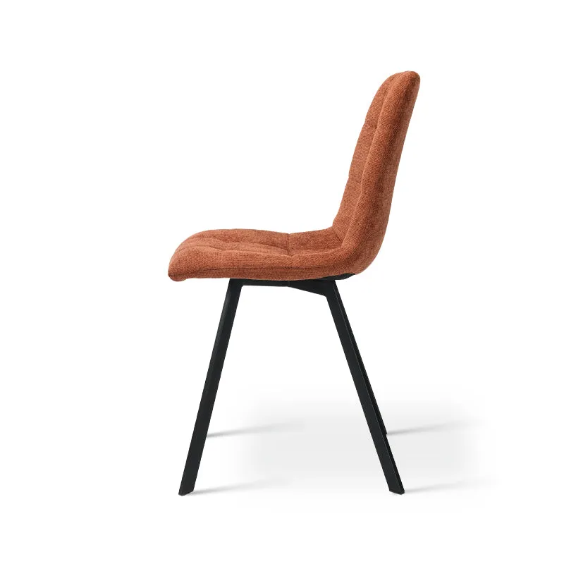 Chaise de salle à manger Aoife Sleek [Lot de 2] [Tissu effet lin]