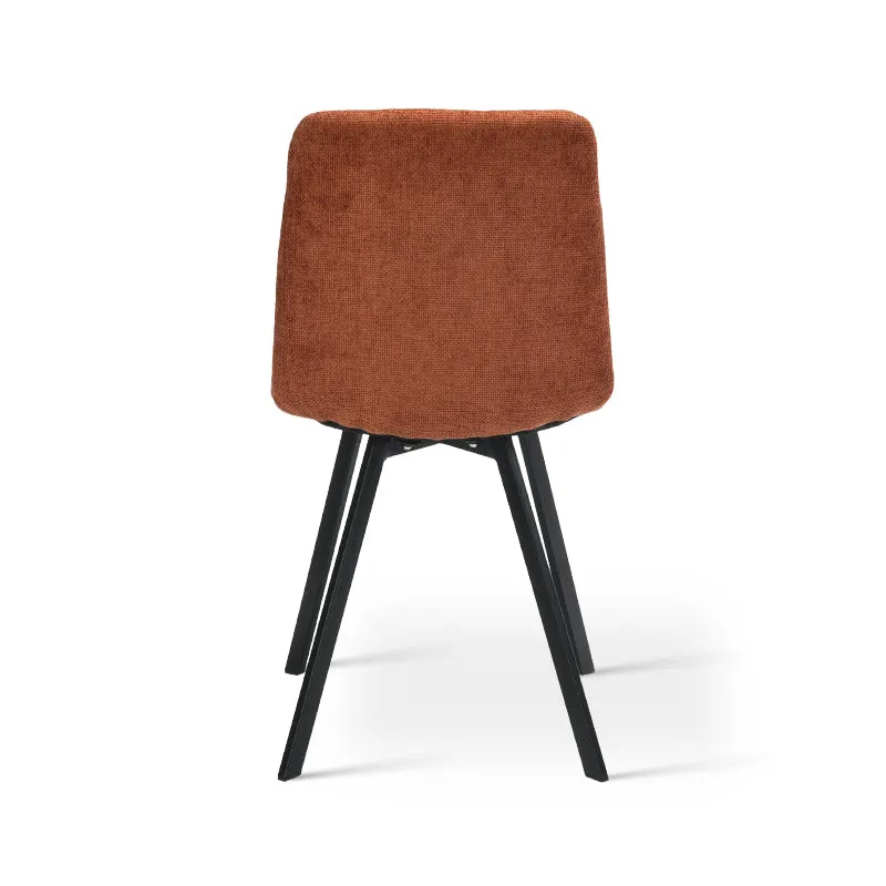 Chaise de salle à manger Aoife Sleek [Lot de 2] [Tissu effet lin]